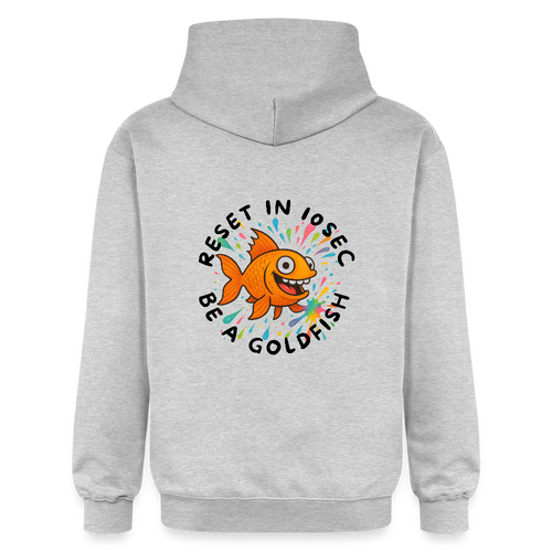 Reset in 10 sec – Be a Goldfish | Hoodie - Hellgrau meliert